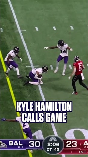 KYLE HAMILTON GAME-WINNING INTERCEPTION