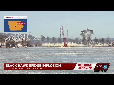 Iowa bridge implosion: Watch video of Black Hawk Bridge demolition