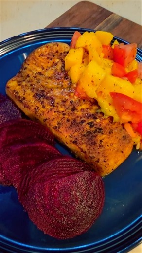Air-Fried Swordfish with Fresh Mango Salsa | Easy Healthy Dinner Recipe