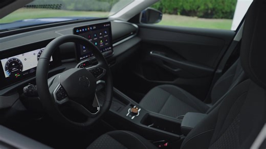 The new Volkswagen T-Roc interior design in Celestial Blue Metallic