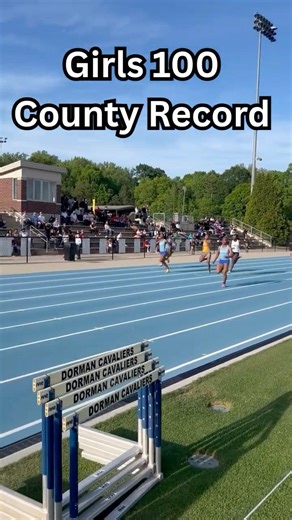 New Meet Record - Girls 100-meter dash @ Spartanburg County Track & Field Championship. #track#run