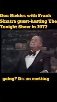 Don Rickles with Frank Sinatra guest hosting the Tonight Show in 1977 ￼