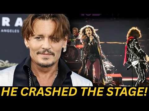 Johnny Depp CRASHES Aerosmith Concert!