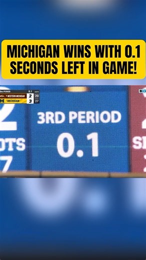 Michigan Hockey Wins After Will Horcoff Scores With .1 Seconds Left!