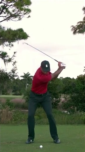 Tiger Woods Left Handed Iron Swing | Face On Slow Motion 🪞