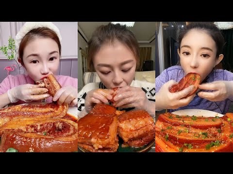 Spicy Braised Pork Belly Eating Mukbang Melt in Your Mouth Asmr Pork Eating Challenge Asmr 