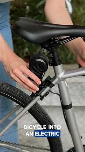 This compact kit turns any bike into an electric one ⚡🚲 This compact electric bike conversion kit instantly transforms any regular bicycle into a powerful e-bike. Just clip it on—no drilling or permanent changes. Enjoy faster commutes, hill assistance, and long-range rides. A smart, cost-effective mobility upgrade perfect for urban commuting, eco-friendly transport, and energy-efficient personal travel. Credits: Kamingo /YT #bicycle #bicyclelife #electricbikelife #electricbicycle #usa | OnyN Ne