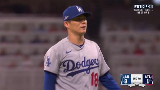 Yamamoto leads Dodgers to 3-1 win over Braves in NLDS Game 3