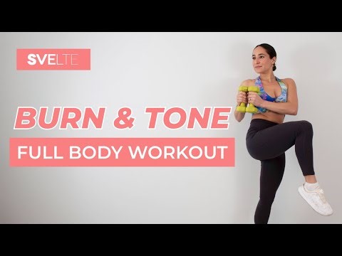 Burn & Tone | Full Body Workout | Optional Weights, Fat Burning Exercises | At Home Workout