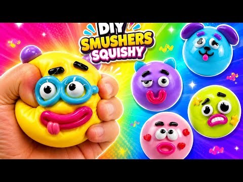DIY viral Smushers squishy making at home / crafts to do when your bored / easy ideas / paper craft