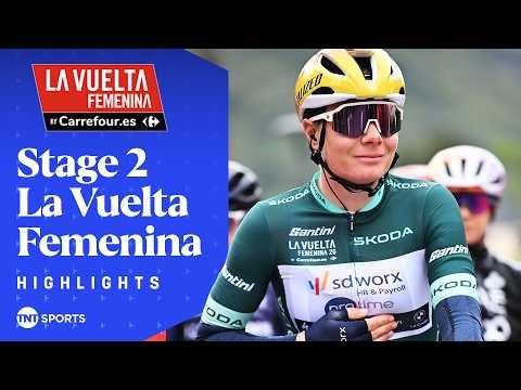 DRAMATIC STAGE WIN! 🤩 | La Vuelta Femenina 2026 Stage 2 Race Highlights | TNT Sports Cycling