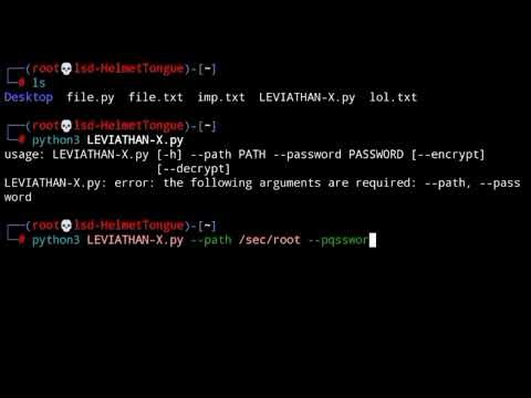 LEVIATHAN-X Python Ransomware Test (My Own Development) 🔨
