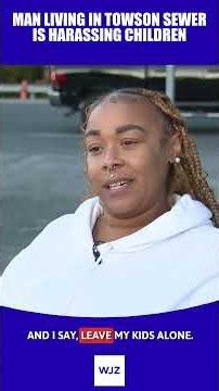 Baltimore County mother says man living in sewer has harassed her children