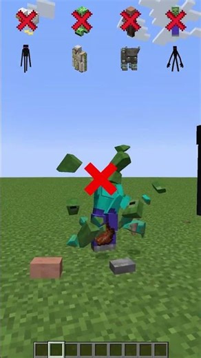 Falling Damage Of Dripstone vs Different Mobs #shorts #meme #minecraft