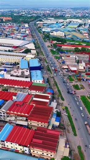 Por Senchey District, Phnom Penh 🇰🇭 | Cambodia From Above | 4K Drone