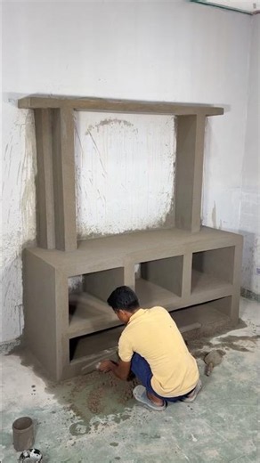 Strong Computer Table using cement 🤯 #shorts #DIY #cementcraft