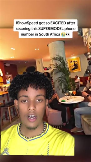 Ishow speed got so excited after securing this supermodel phone number second tour in South Africa 😱😳👏💥