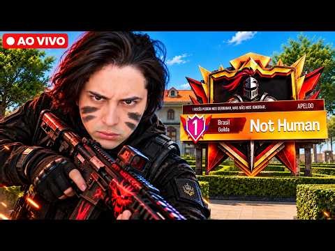 🔴 NOT HUMAN EM GUERRA PELO TOP 1! - FALTAM 2 DIAS PRO FIM - MEGA FREE FIRE AO VIVO ❤️