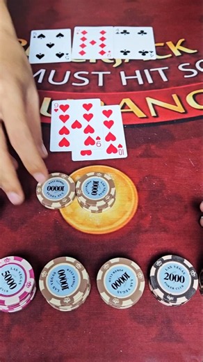 HIT or STAND? This Blackjack Hand Is Getting INTENSE 😱🃏 #blackjack #shorts