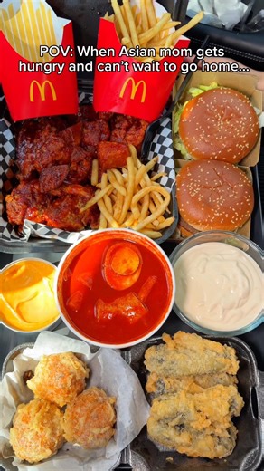 When Asian mom gets hungry and can’t wait to go home… #food #eating #mcdonalds #asmr #burger