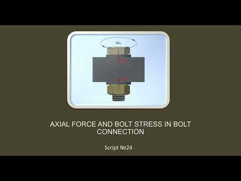 Axial force and bolt stress in bolt connection