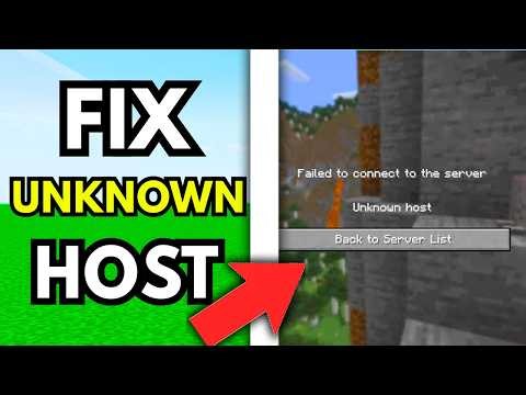 How To Fix The Unknown Host Error When You Join Minecraft Server
