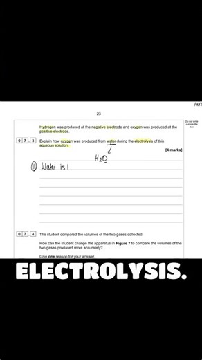How to Solve GCSE Chemistry Questions - Lesson 4 Electrolysis 4 marker explanation