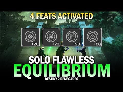 Solo Flawless 4 Feats Equilibrium Dungeon [Destiny 2]
