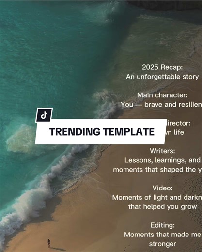 CapCut Template for Your 2025 Story