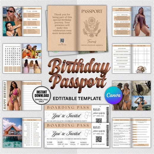 Editable Boarding Pass Template Canva Customizable Plane Ticket Airplane Ticket Gift Boarding Ticket Birthday Passport Inviteairplane Ticket - Etsy UK