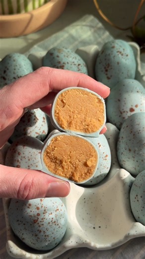 Easter is around the corner 🐰🥚 Make a batch of these adorable speckled peanut butter eggs! Just six ingredients and no artificial dyes. | Crowded Kitchen