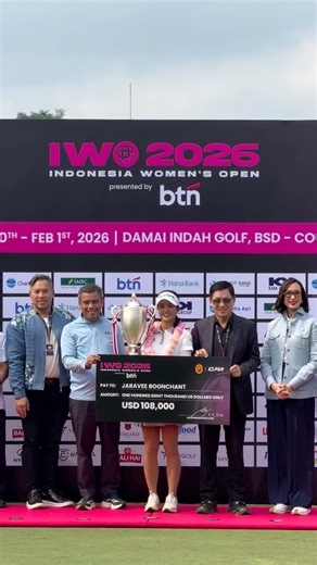 Indonesia Women’s Open on Instagram: "From tee-off to triumph—celebrating an unforgettable final round of the 𝐈𝐧𝐝𝐨𝐧𝐞𝐬𝐢𝐚 𝐖𝐨𝐦𝐞𝐧’𝐬 𝐎𝐩𝐞𝐧 𝟐𝟎𝟐𝟔 𝐏𝐫𝐞𝐬𝐞𝐧𝐭𝐞𝐝 𝐛𝐲 𝐁𝐓𝐍 ⛳️✨ #golfindonesia #indonesiangolfer #indonesiagolf #IWO2026 #Indonesiawomensopen"