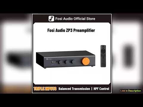 Fosi Audio ZP3 Preamplifier with 3in3out XLRRCASUB OUT HiFi Preamp with HPF High Pass Filter Tone C