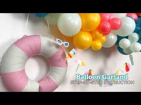 How to Make a Balloon Garland | Pool Party Party Hero Kit Tutorial #balloontutorial #balloon
