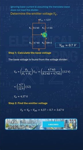 Voltage Divider BIAS BJT Emitter Voltage Calculations