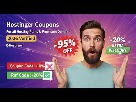 Hostinger Coupon Code 2026: Get 95% OFF + Free Domain! (Tested & Working)