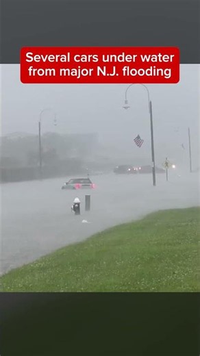 Several cars under water from major N.J. flooding