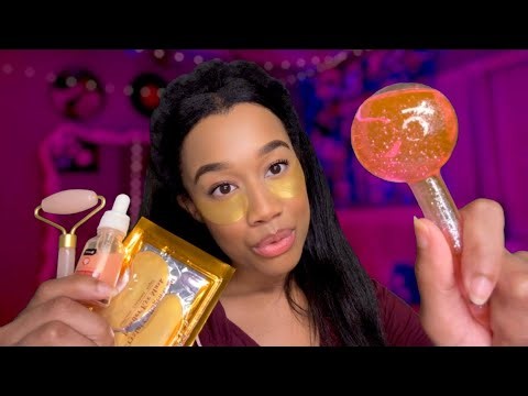 ASMR Girl Who Has an Over The top Skincare Routine Does Your Skincare at a Sleepover 🧴🧖
