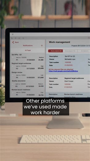 Finally, a work platform your team will actually love to use so they can focus on what matters most. | monday.com