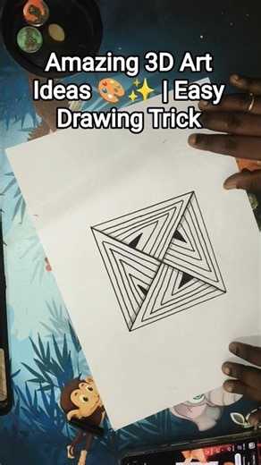 Amazing 3D Art Ideas 🎨✨ | Easy Drawing Trick #Shorts