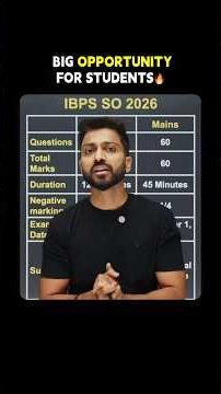 IBPS SO 2026 Exam Dates Out 🔥 Notification Expected Soon
