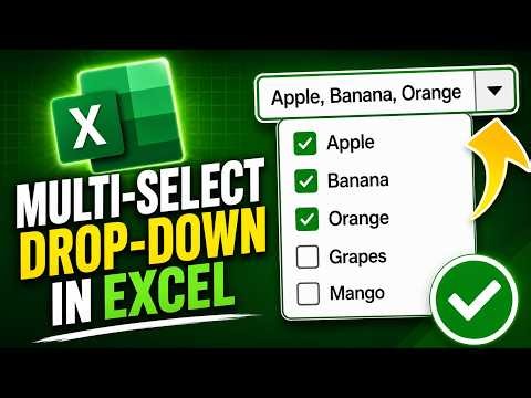 Create a MULTI SELECT Drop Down List in Excel