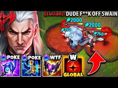 Swain but I spam poke the enemies from across the map (THEY WERE SO TILTED)