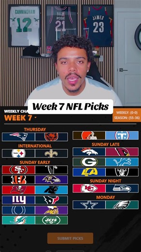 My week 7 picks #nfl #football #nflfootball #nflplayoffs #TikTokCampaign