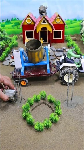 diy mini tractor construction machine | #shorts #youtubeshorts #construction
