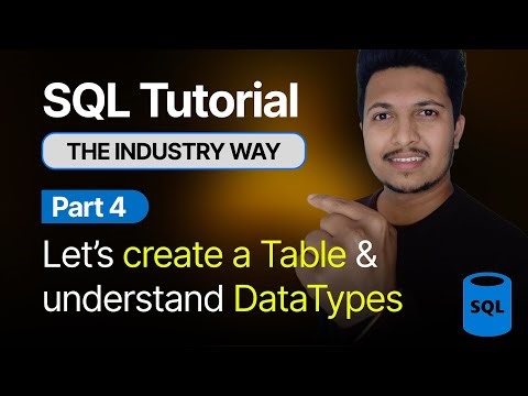 How to Create Tables & Master Data Types in SQL