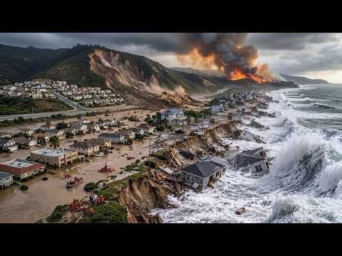 California Coast Emergency: The True Damage — Flooded Homes, Rockslides & Fire