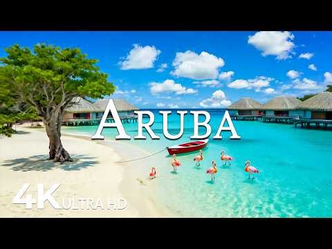 FLYING OVER ARUBA (4K UHD) – Soothing Music Along With Beautiful Nature Video - 4K Video ULTRA HD