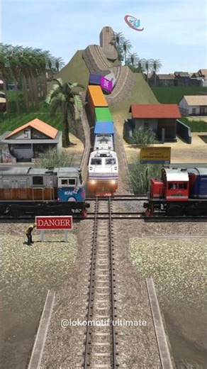 Dangerous Crossing Locomotive Showdown #train #railroad #railtrack #railway #trainvideo