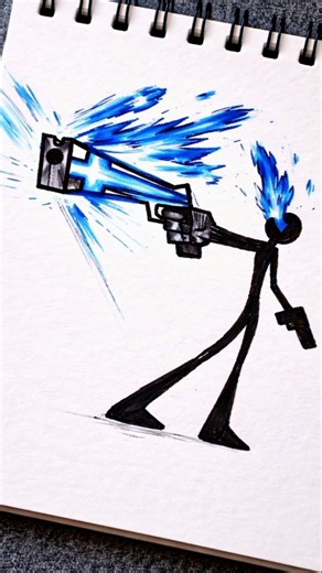 Level 3 Stickman Gun Blast 💥 Wait for the FINAL Edit 😈🔥 #art #drawing #stickman #edit #shorts #viral